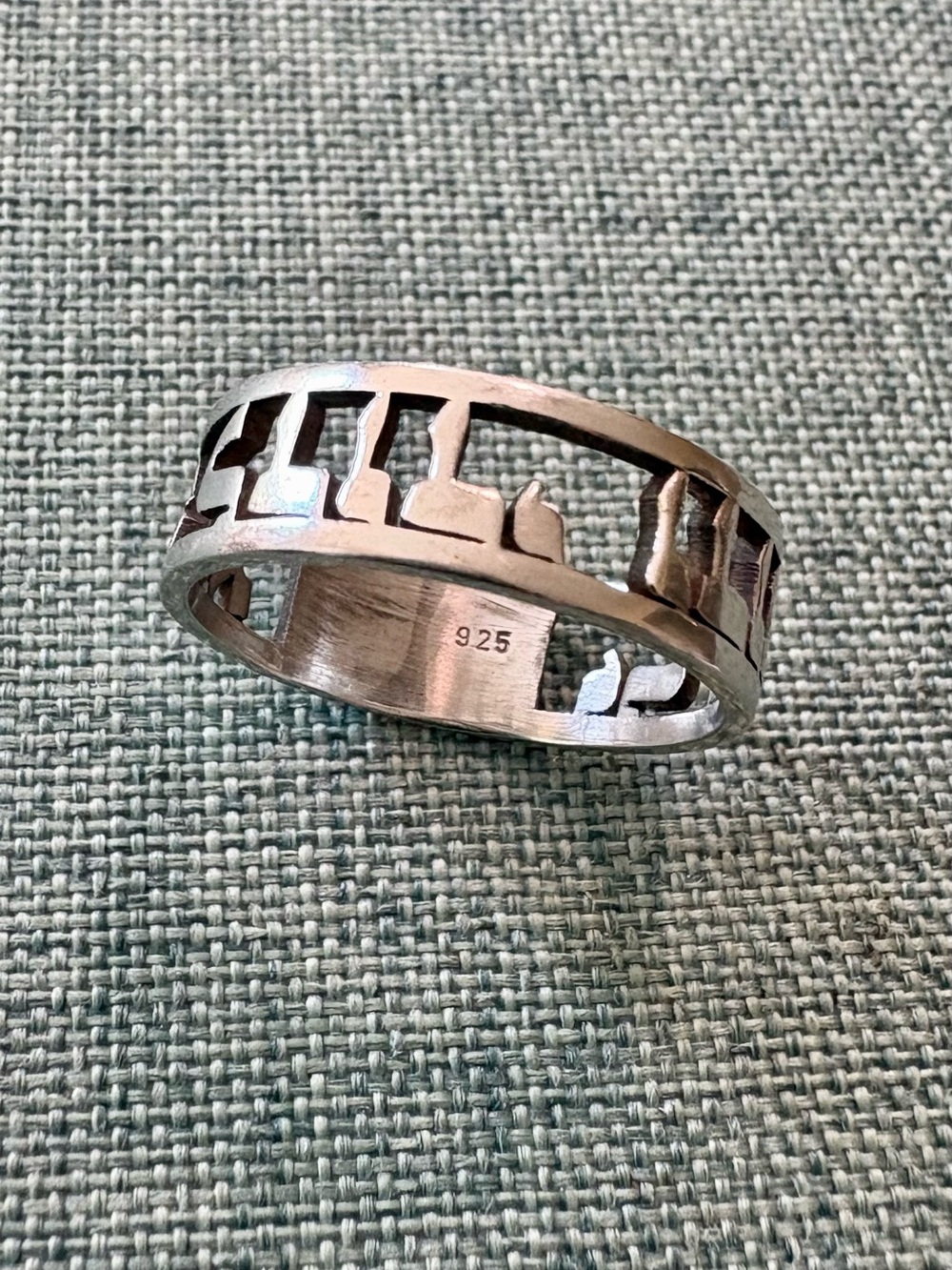 I am my beloved's - Hebrew Scripture Jewish Wedding - 925 Silver Ring
